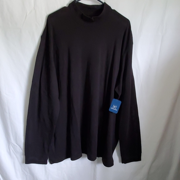 George Tops - George Mock Neck Turtle, Black, 4XL